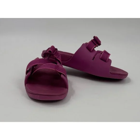 Chaco Kids Chillos Outskirt Fuchsia Slide Sandals K5 Durable Rubber Sole Casual - Picture 2 of 10